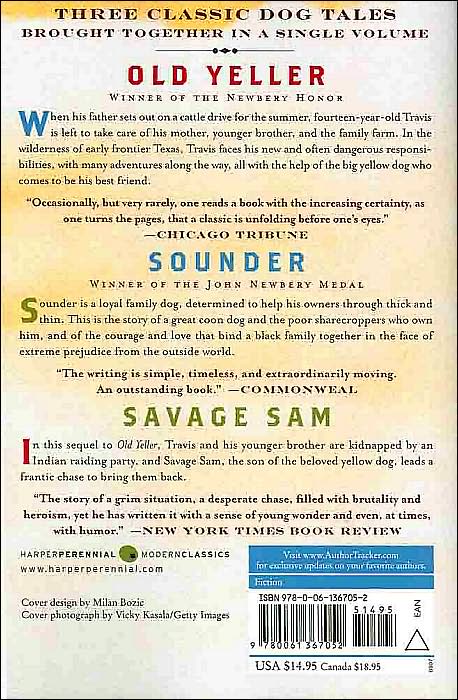 Three Dog Tales: Old Yeller, Sounder, Savage Sam