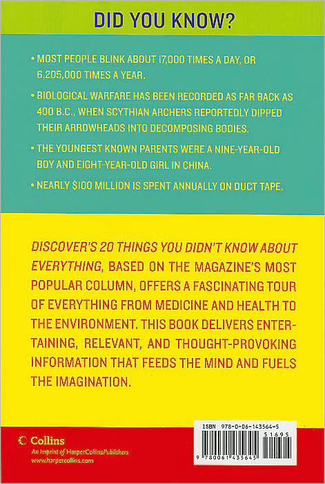 Discover's 20 Things You Didn't Know About Everything: Duct Tape, Airport Security, Your Body, Sex in Space...and More!