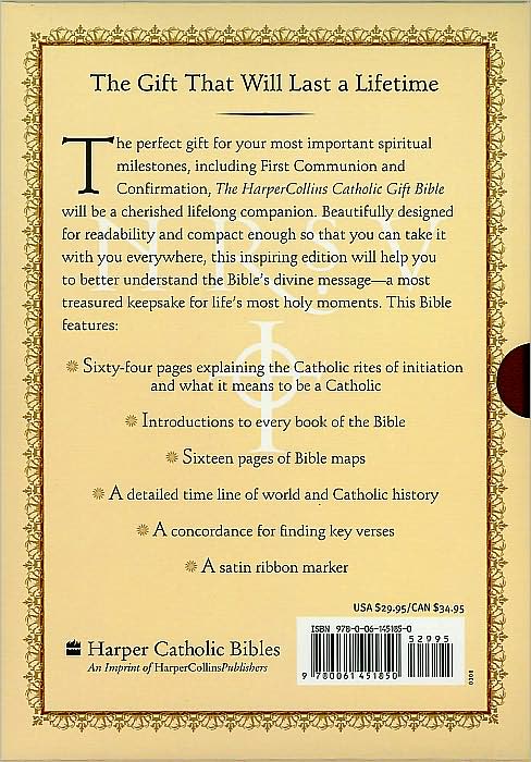 NRSV HarperCollins Catholic Gift Bible (Burgundy)