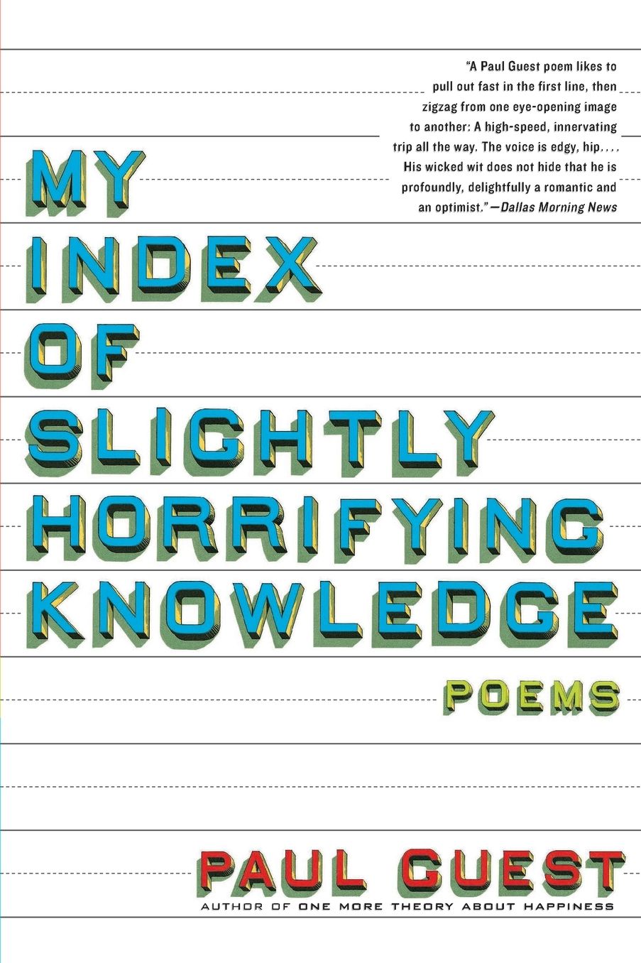 My Index of Slightly Horrifying Knowledge: Poems