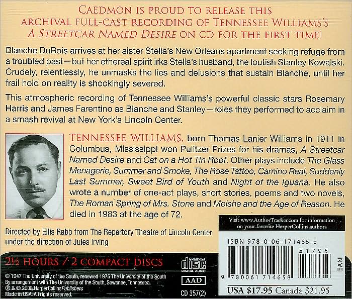 A Streetcar Named Desire CD: A Streetcar Named Desire CD