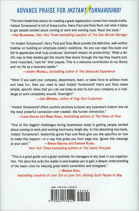 Instant Turnaround!: Getting People Excited about Coming to Work and Working Hard