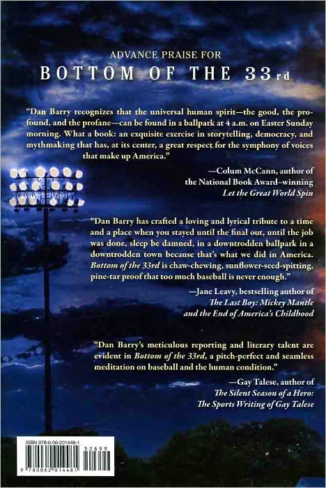 Bottom of the 33rd: Hope, Redemption, and Baseball's Longest Game