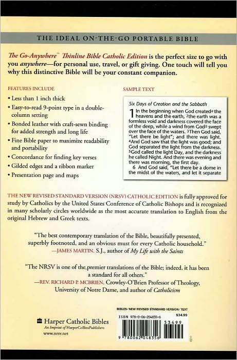 Go-Anywhere Thinline Bible-NRSV-Catholic