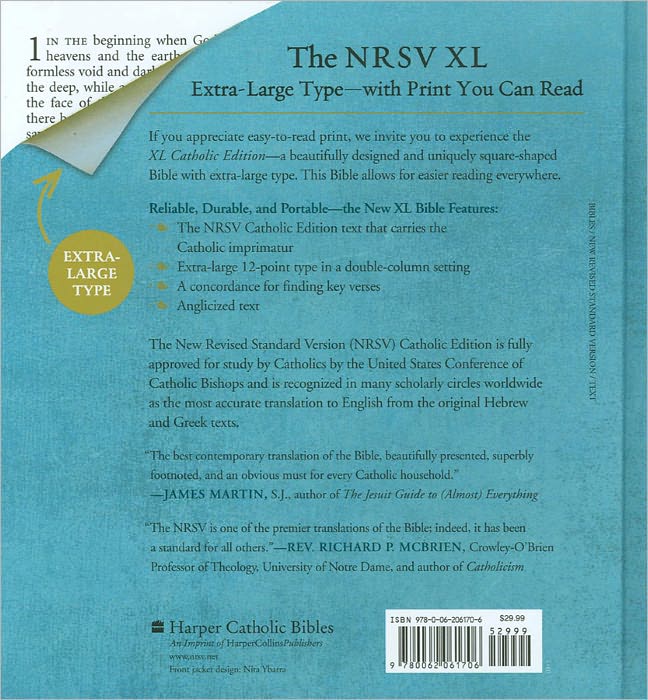 NRSV XL Bible, Catholic Edition, Anglicized Text