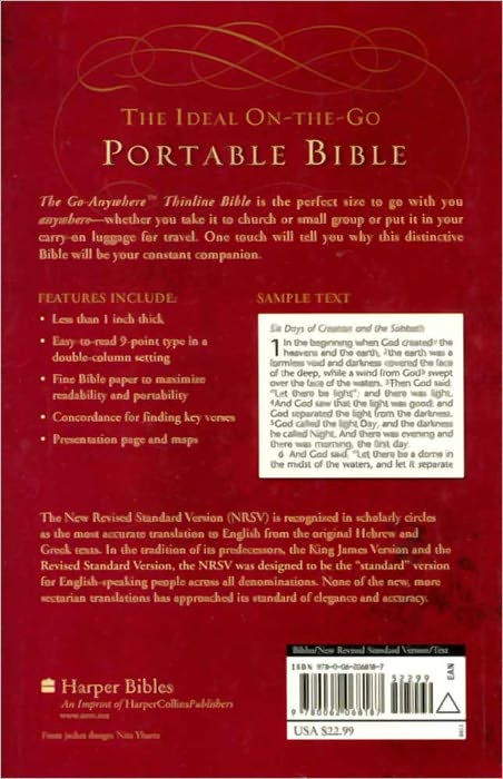 NRSV - The Go-Anywhere Thinline Bible (Paperback)