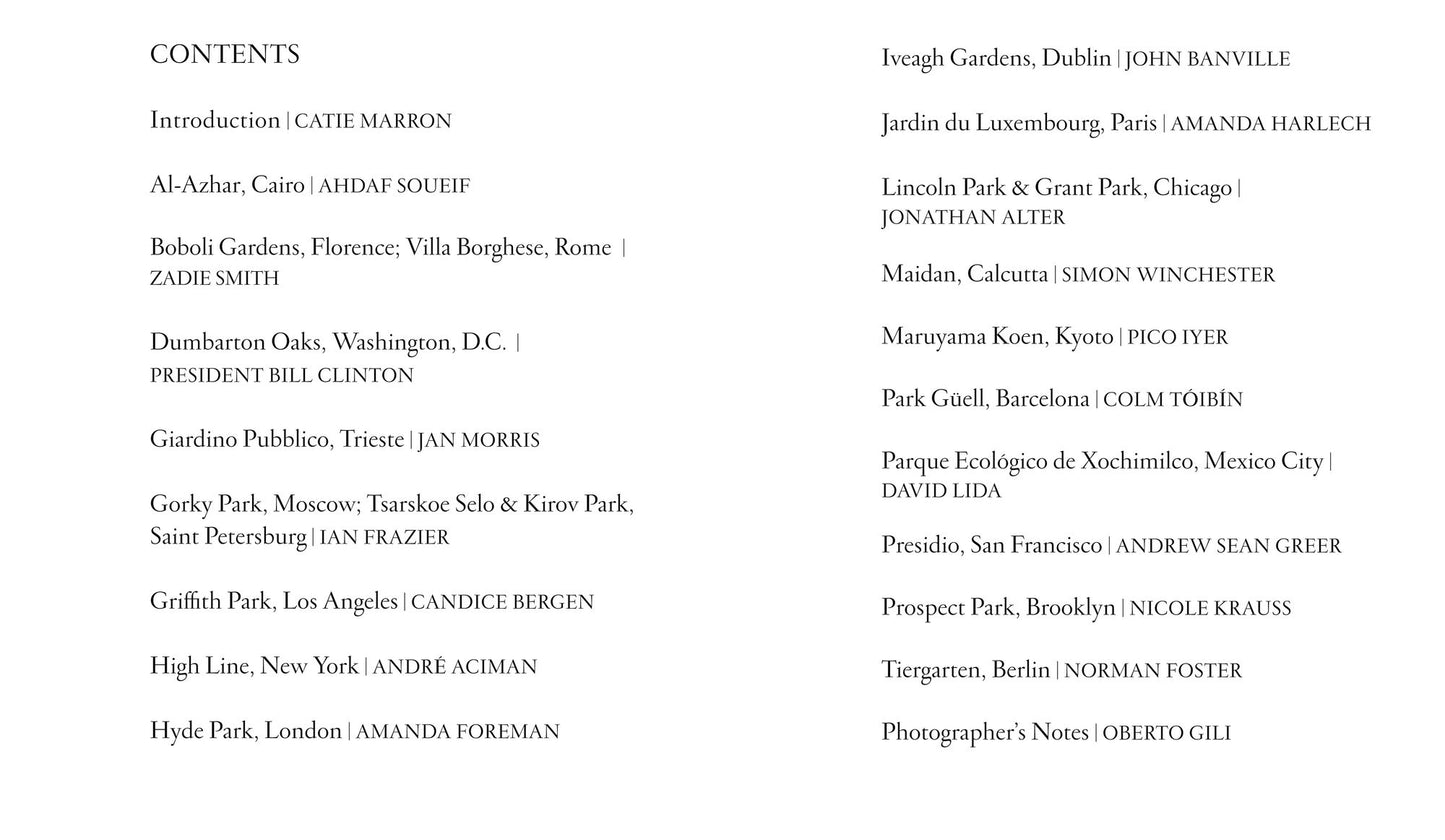 City Parks: Public Spaces, Private Thoughts
