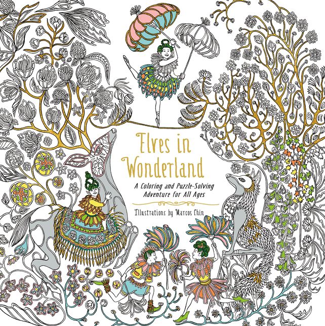 Elves in Wonderland: A Coloring and Puzzle-Solving Adventure for All Ages