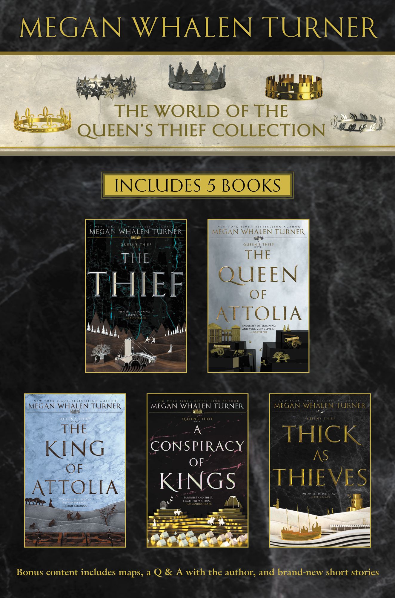 The Queen's Thief 5-Book Collection: The Thief, The Queen of Attolia, The King of Attolia, A Conspiracy of Kings, Thick as Thieves