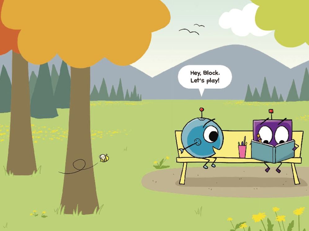 Friendbots: Blink and Block Bug Each Other