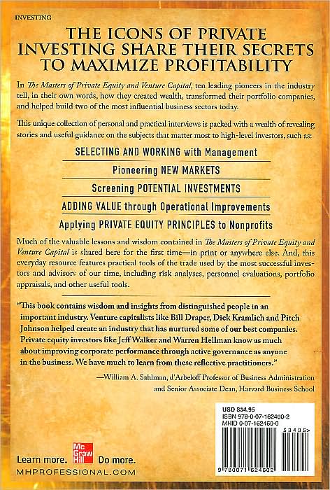 The Masters of Private Equity and Venture Capital