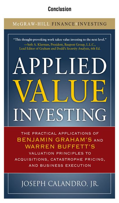 Applied Value Investing, Conclusion: