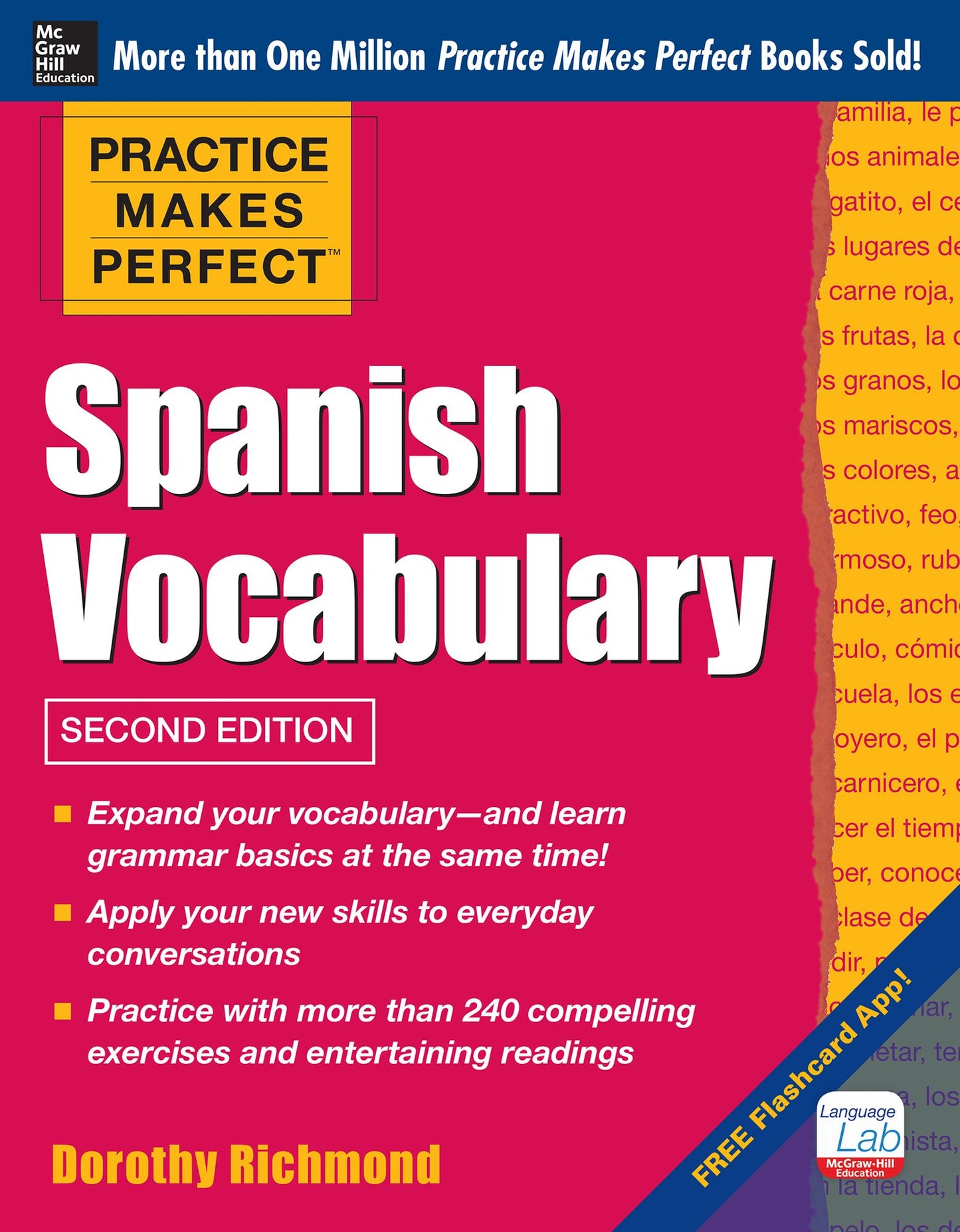 Practice Makes Perfect Spanish Vocabulary, 2nd Edition: With 240 Exercises + Free Flashcard App