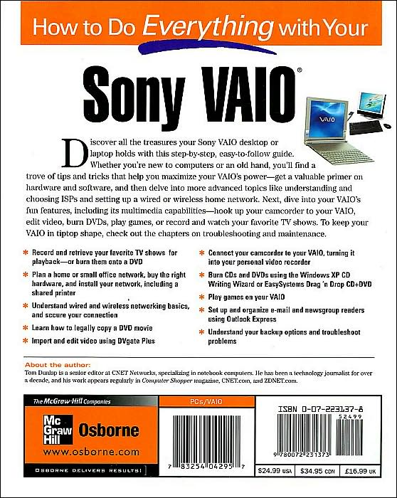 How To Do Everything With Your Sony Vaio (R)