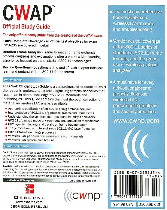 CWAP Certified Wireless Analysis Professional Official Study Guide (Exam PW0-205)