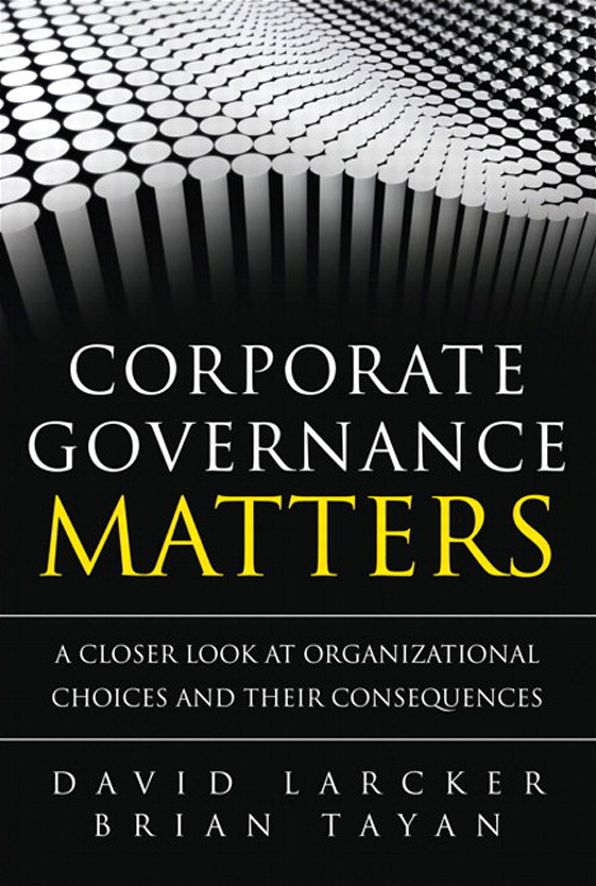 Corporate Governance Matters: A Closer Look at Organizational Choices and Their Consequences, Portable Documents