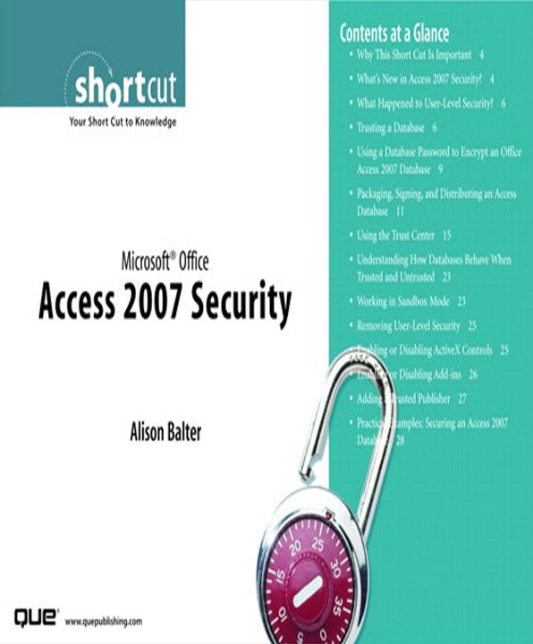 Microsoft Office Access 2007 Security (Digital Short Cut)