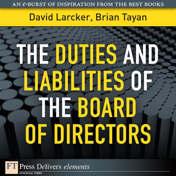 The Duties and Liabilities of the Board of Directors