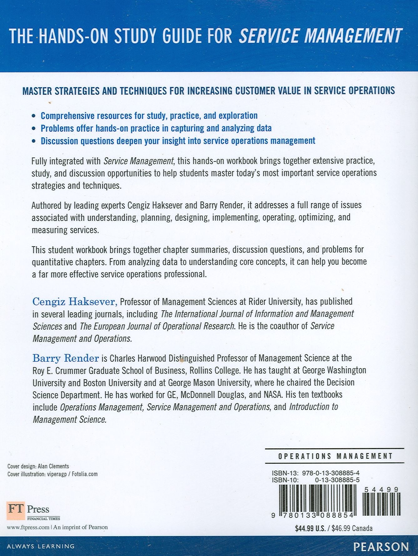 Service Management, Student Workbook: An Integrated Approach to Supply Chain Management and Operations