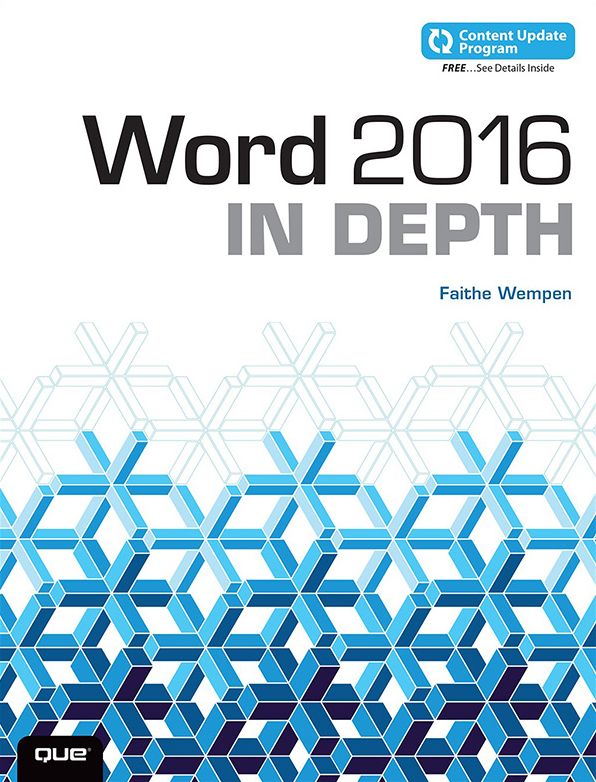 Word 2016 In Depth (includes Content Update Program)