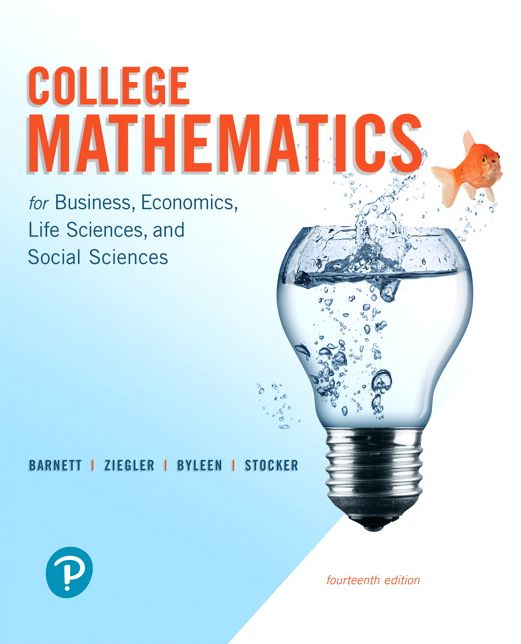 College Mathematics for Business, Economics, Life Sciences, and Social Sciences and MyLab Math with Pearson eText -- Title-Specific Access Card Package