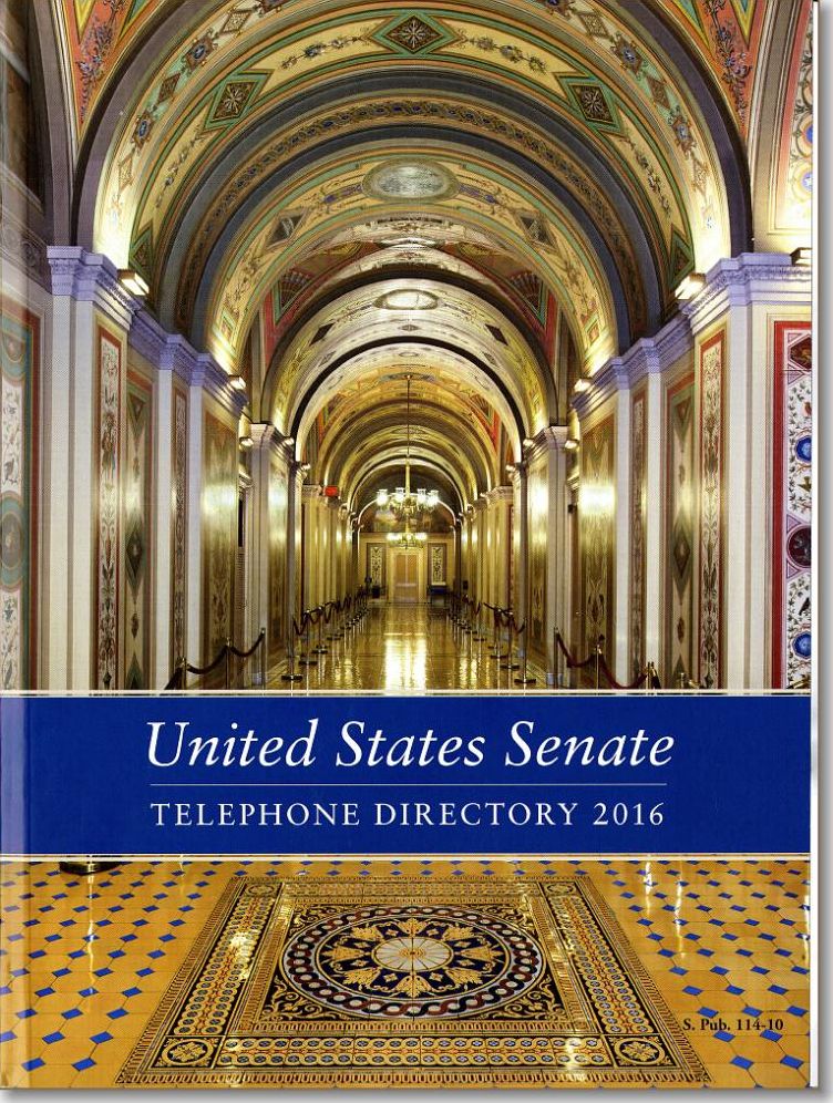 United States Senate Telephone Directory 2016