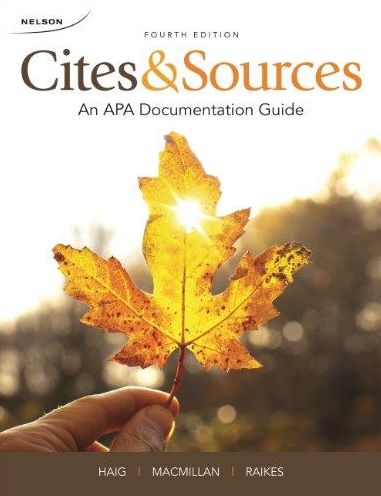 Cites and Sources An APA Documentation (Canadian)