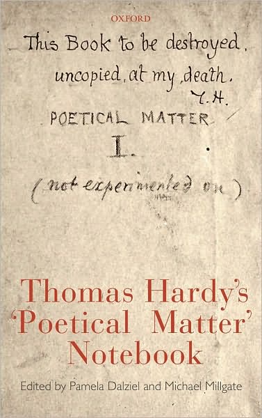 Thomas Hardy's 'Poetical Matter' Notebook