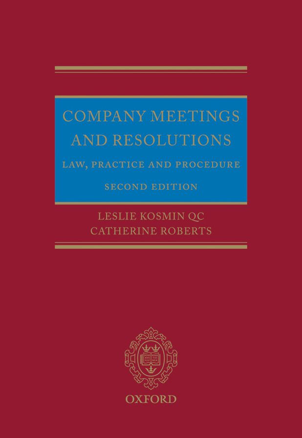 Company Meetings and Resolutions: Law, Practice, and Procedure