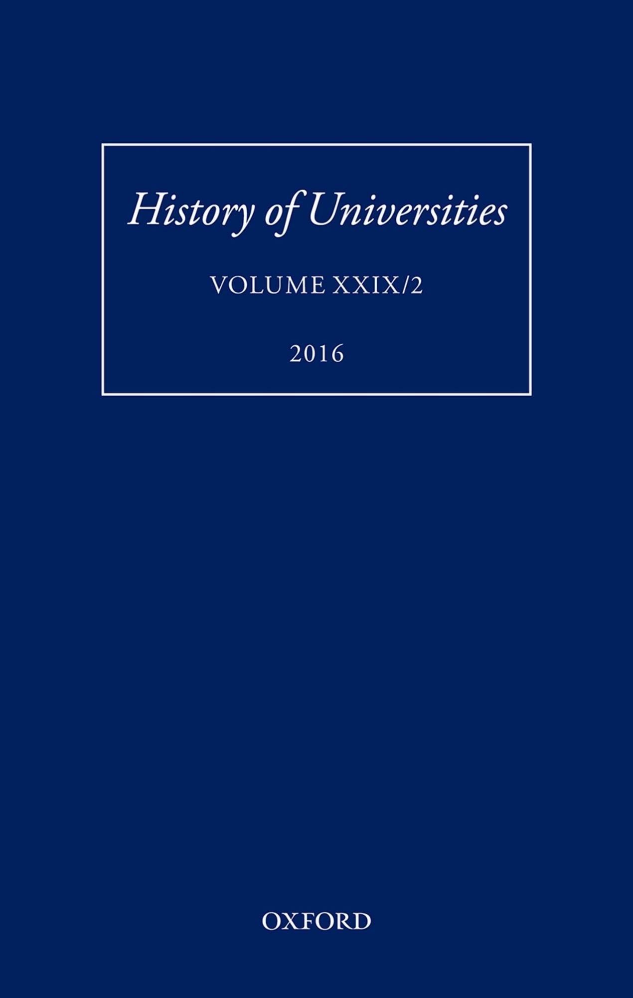 History of Universities: Volume XXIX / 2