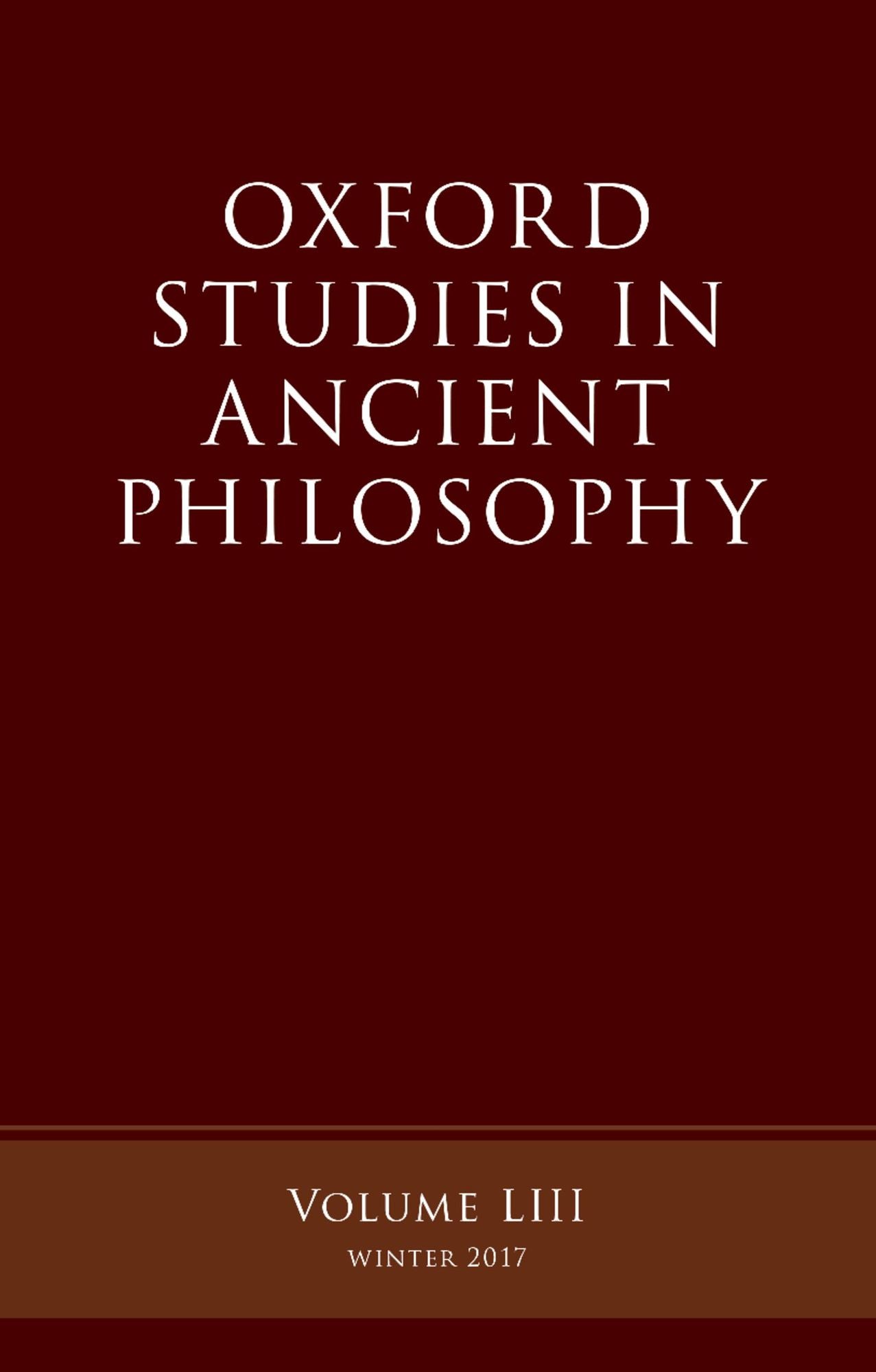 Oxford Studies in Ancient Philosophy, Volume 53