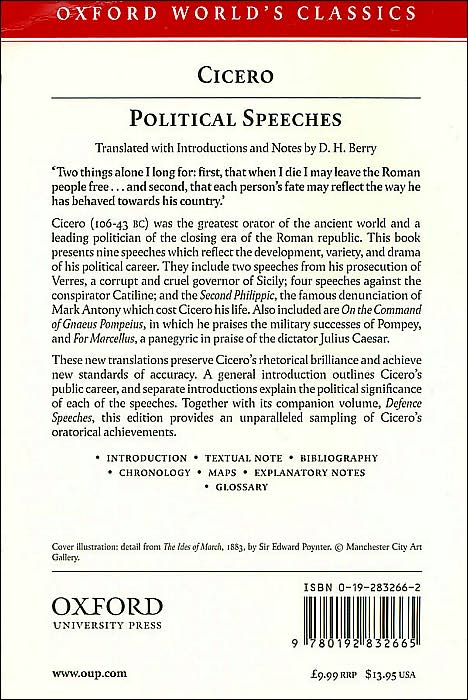 Political Speeches (Oxford World's Classics Series)