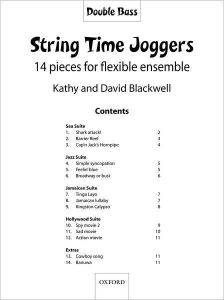 String Time Joggers Double Bass part: 14 pieces for flexible ensemble