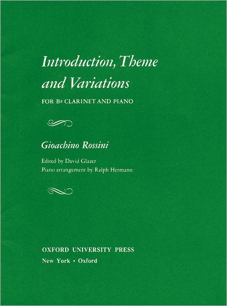 Introduction, Theme, and Variations: Reduction for clarinet and piano