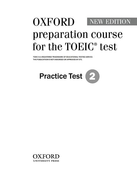 Oxford Preparation Course For the TOEIC Test