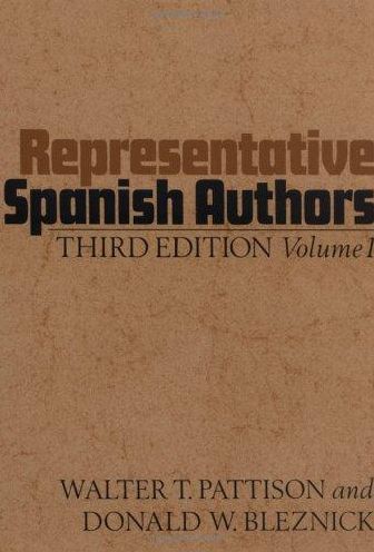 Representative Spanish Authors: From the Middle Ages Through the Eighteenth Century