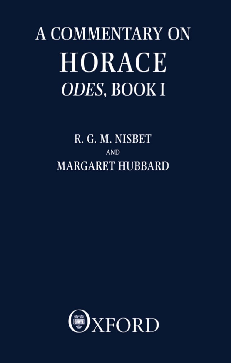 A Commentary on Horace