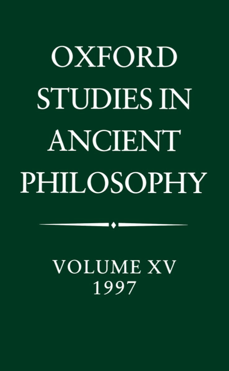 Oxford Studies in Ancient Philosophy 1997