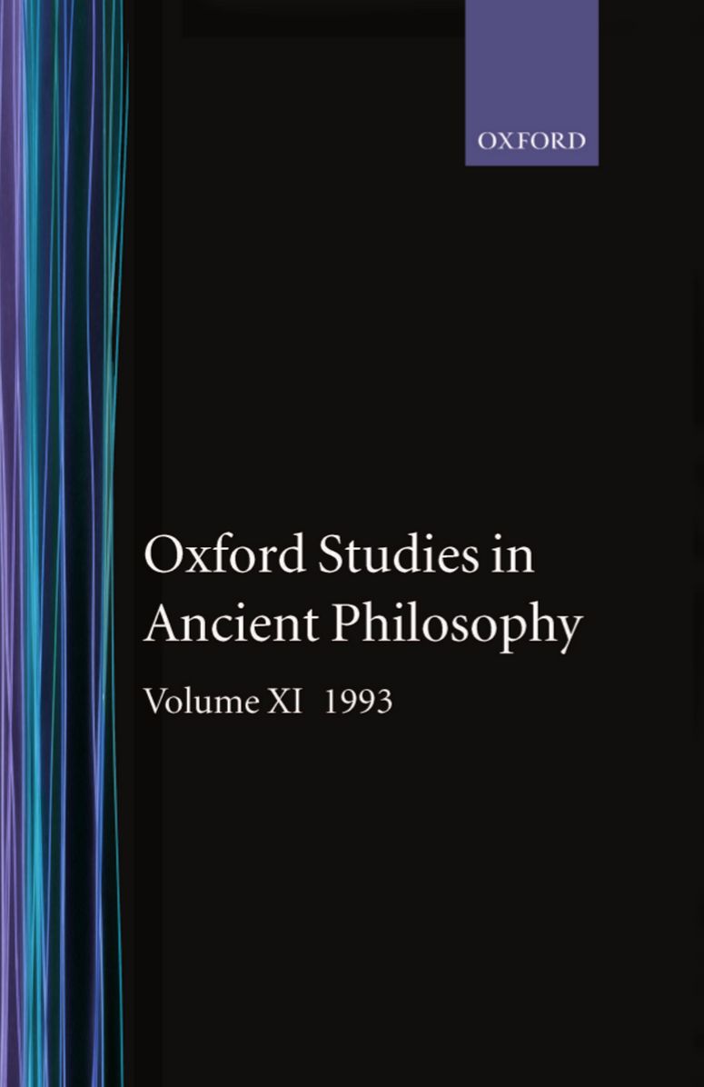 Oxford Studies in Ancient Philosophy 1993