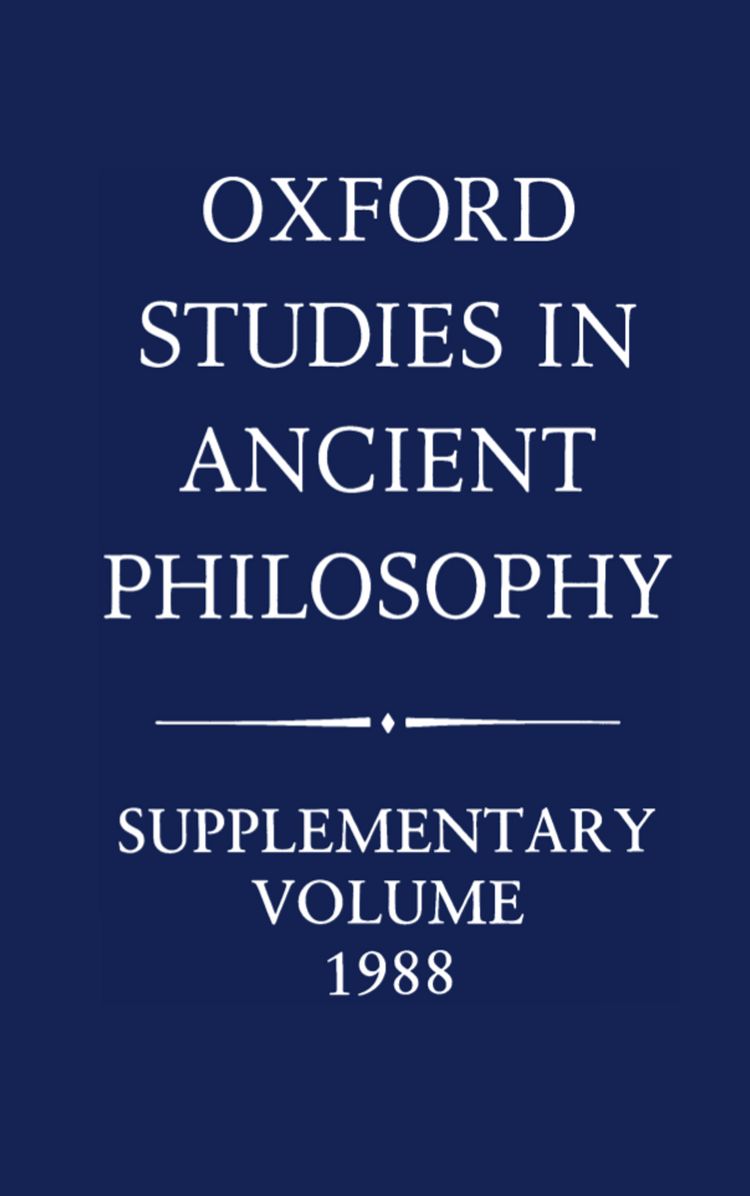 Oxford Studies in Ancient Philosophy, 1988