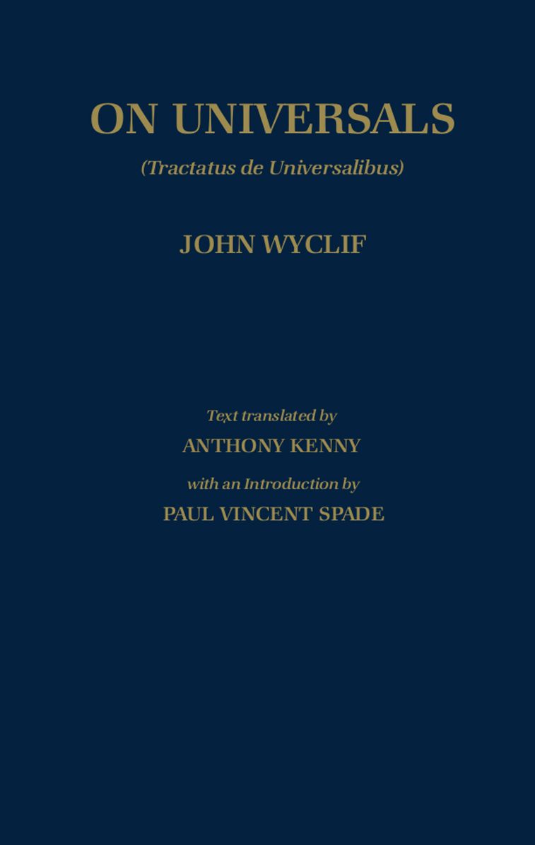 De Universalibus: Volume 2: On Universals (English translation)