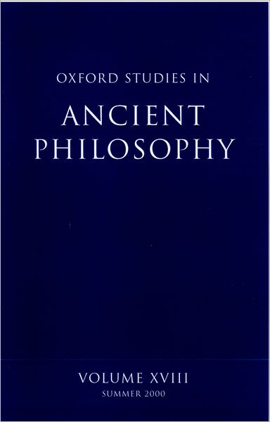 Oxford Studies in Ancient Philosophy