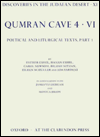 Qumrân Cave 4: Poetical and Liturgical Texts