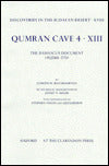 Qumran Cave 4: XIII:The Damascus Document (4Q266-273)
