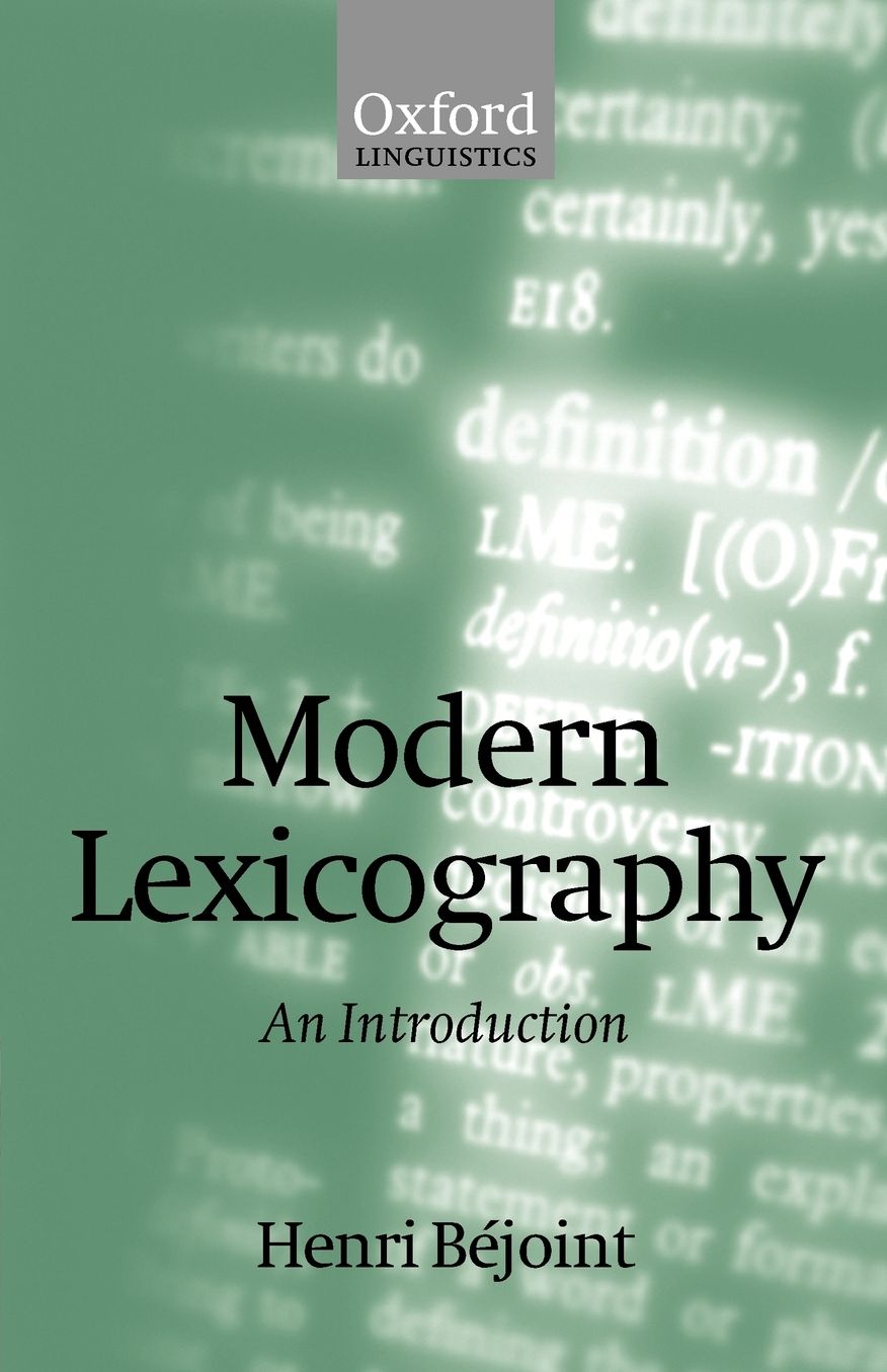 Modern Lexicography: An Introduction