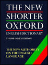The New Shorter Oxford English Dictionary on Historical Principles: 2 Volume Set: Thumb Indexed