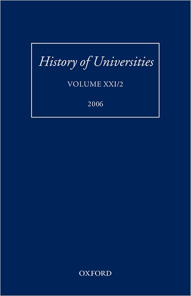 History of Universities: Volume XXI/2
