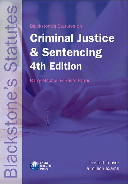 Blackstone's Statutes on Criminal Justice and Sentencing