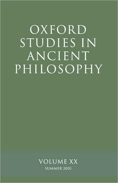 Oxford Studies in Ancient Philosophy: Summer 2001