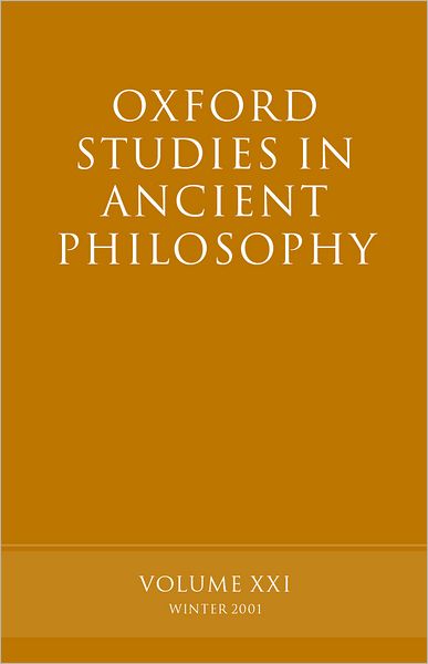 Oxford Studies in Ancient Philosophy - Winter 2001